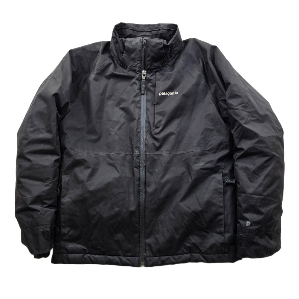 Patagonia H2No Insulated Jacket Kids Medium 10 Black Polyester Waterproof SKI